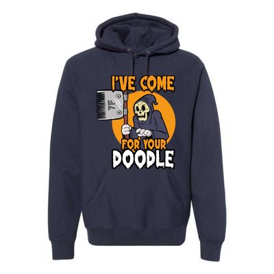 Funny Dog Groomer Reaper Brush Your Dog Grooming Halloween Premium Hoodie