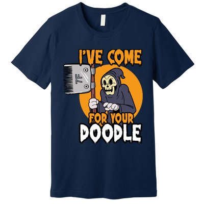 Funny Dog Groomer Reaper Brush Your Dog Grooming Halloween Premium T-Shirt