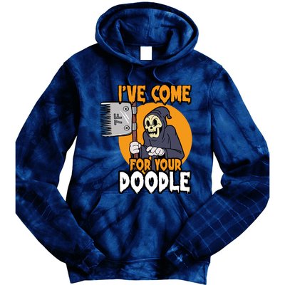 Funny Dog Groomer Reaper Brush Your Dog Grooming Halloween Tie Dye Hoodie