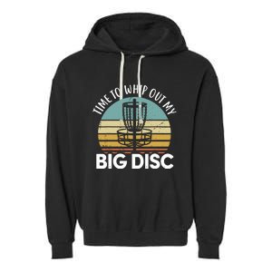 Funny Disc Golf Art For Men Women Flying Disc Sport Players Garment-Dyed Fleece Hoodie