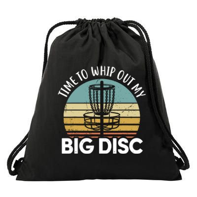 Funny Disc Golf Art For Men Women Flying Disc Sport Players Drawstring Bag