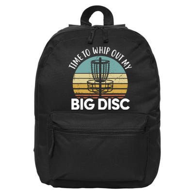 Funny Disc Golf Art For Men Women Flying Disc Sport Players 16 in Basic Backpack