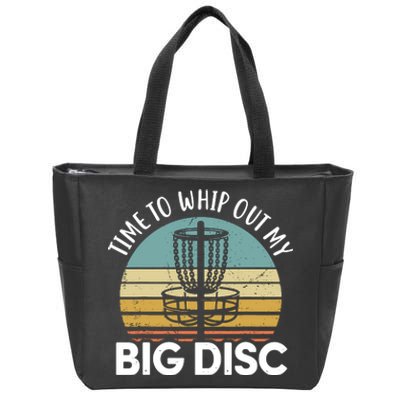 Funny Disc Golf Art For Men Women Flying Disc Sport Players Zip Tote Bag