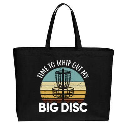 Funny Disc Golf Art For Men Women Flying Disc Sport Players Cotton Canvas Jumbo Tote