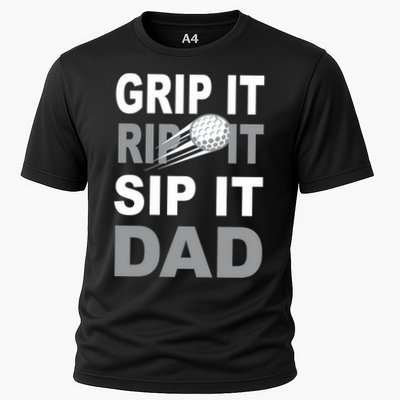 Father's Day Golf Dad, Grip It Rip It Sip It Gift For Dad Performance Shirt