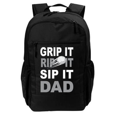 Father's Day Golf Dad, Grip It Rip It Sip It Gift For Dad Backpack