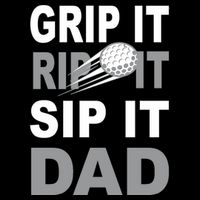 Father's Day Golf Dad, Grip It Rip It Sip It Gift For Dad Sustainable Bucket Hat