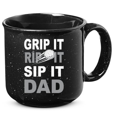 Father's Day Golf Dad, Grip It Rip It Sip It Gift For Dad 15oz Campfire Ceramic Mug