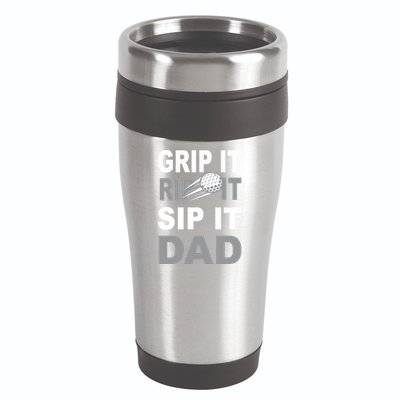 Father's Day Golf Dad, Grip It Rip It Sip It Gift For Dad 16oz Travel Tumbler