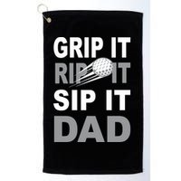 Father's Day Golf Dad, Grip It Rip It Sip It Gift For Dad Golf Towel