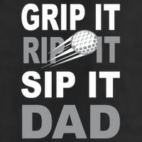 Father's Day Golf Dad, Grip It Rip It Sip It Gift For Dad Golf Towel