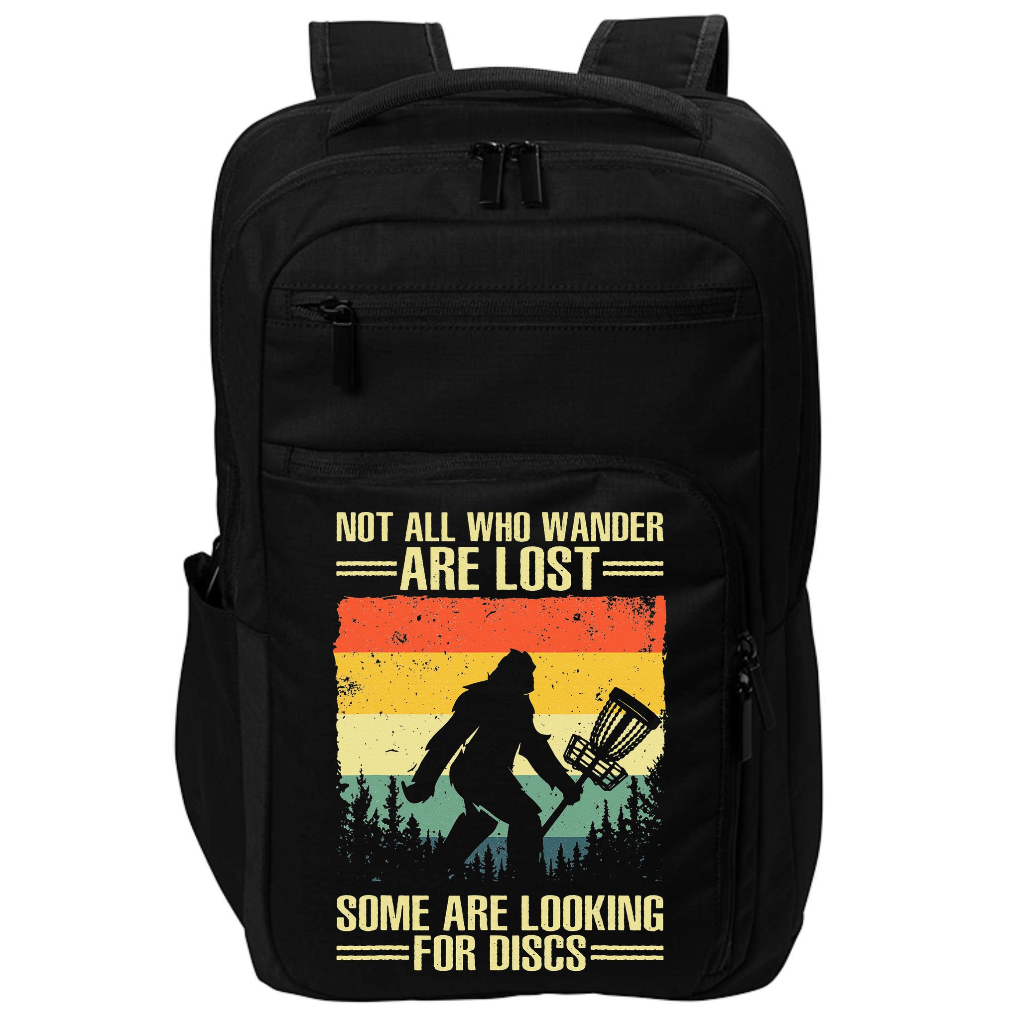 Funny Disc Golf Art Impact Tech Backpack