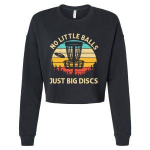 Funny Disc Golf Lover Player Cropped Pullover Crew