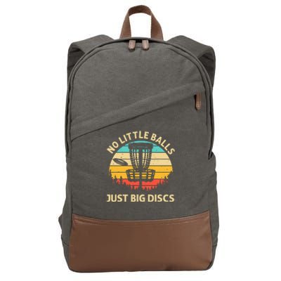 Funny Disc Golf Lover Player Cotton Canvas Backpack