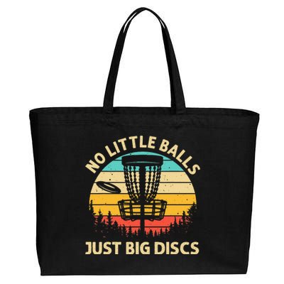 Funny Disc Golf Lover Player Cotton Canvas Jumbo Tote