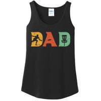 Funny Disc Golf Dad Retro Fathers Day Ladies Essential Tank