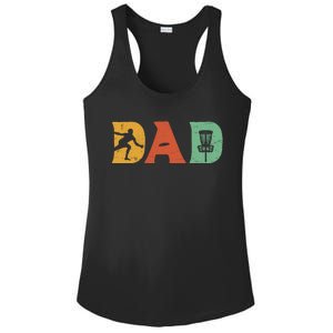 Funny Disc Golf Dad Retro Fathers Day Ladies PosiCharge Competitor Racerback Tank