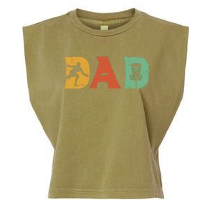 Funny Disc Golf Dad Retro Fathers Day Garment-Dyed Women's Muscle Tee