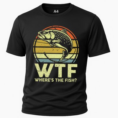 Fishing Dad Gift Wtf Wheres The Trout Fish Funny Performance Shirt