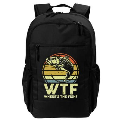 Fishing Dad Gift Wtf Wheres The Trout Fish Funny Backpack
