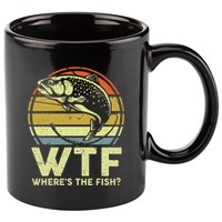 Fishing Dad Gift Wtf Wheres The Trout Fish Funny 11oz C Handle Ceramic Mug