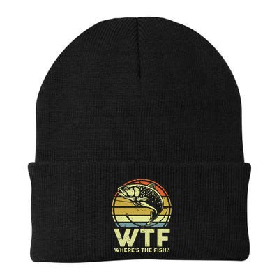 Fishing Dad Gift Wtf Wheres The Trout Fish Funny Beanie