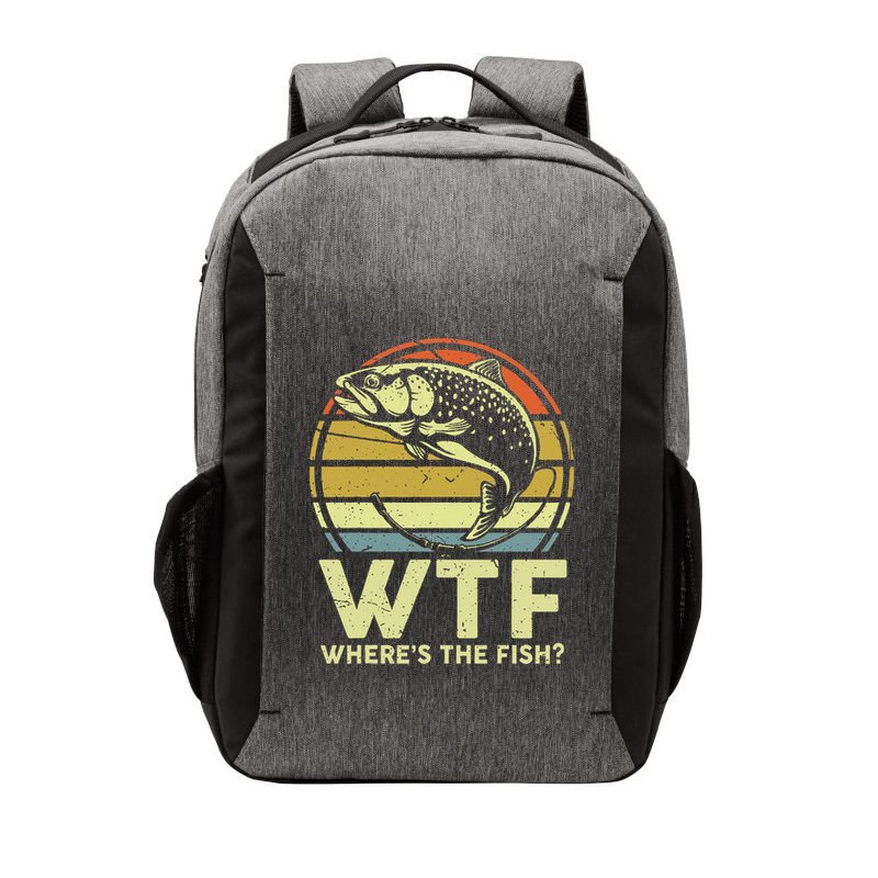 Fishing Dad Gift Wtf Wheres The Trout Fish Funny Vector Backpack