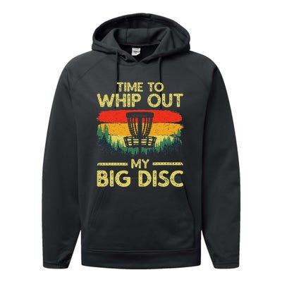 Funny Disc Golf Art Flying Disc Sport Players Performance Fleece Hoodie