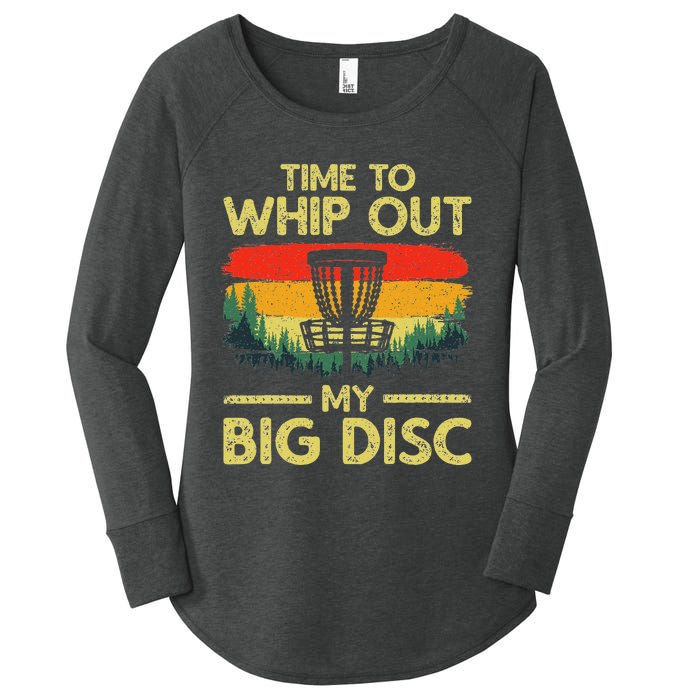 Funny Disc Golf Art Flying Disc Sport Players Women's Perfect Tri Tunic Long Sleeve Shirt