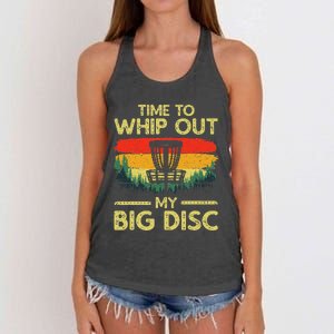 Funny Disc Golf Art Flying Disc Sport Players Women's Knotted Racerback Tank