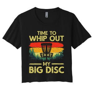 Funny Disc Golf Art Flying Disc Sport Players Women's Crop Top Tee