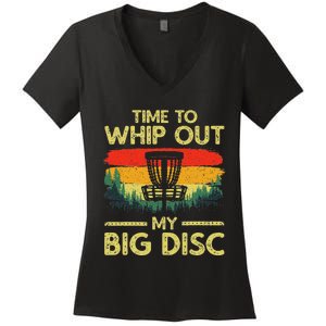 Funny Disc Golf Art Flying Disc Sport Players Women's V-Neck T-Shirt