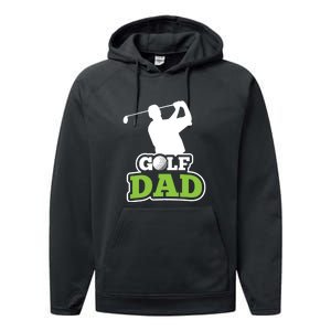 Father's Day Golf Golf Player Golf Dad Golf Lover Birthday Gift For Dad Performance Fleece Hoodie