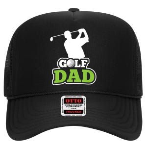 Father's Day Golf Golf Player Golf Dad Golf Lover Birthday Gift For Dad High Crown Mesh Back Trucker Hat