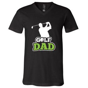 Father's Day Golf Golf Player Golf Dad Golf Lover Birthday Gift For Dad V-Neck T-Shirt