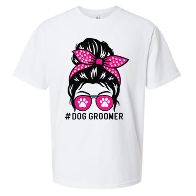 Funny Dog Groomer Grooming Pet Stylist Lady Sueded Cloud Jersey T-Shirt