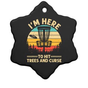 Funny Disc Golf Disc Golf Player Trees Sports Ceramic Star Ornament