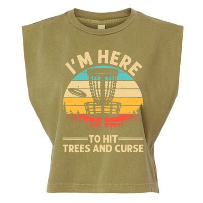 Funny Disc Golf Disc Golf Player Trees Sports Garment-Dyed Women's Muscle Tee