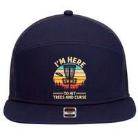 Funny Disc Golf Disc Golf Player Trees Sports 7 Panel Mesh Trucker Snapback Hat