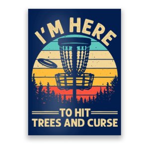 Funny Disc Golf Disc Golf Player Trees Sports Poster