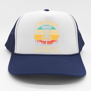 Funny Disc Golf Disc Golf Player Trees Sports Trucker Hat