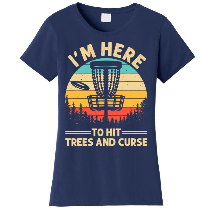 Funny Disc Golf Disc Golf Player Trees Sports Women's T-Shirt