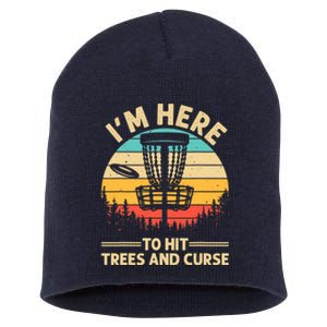 Funny Disc Golf Disc Golf Player Trees Sports Short Acrylic Beanie