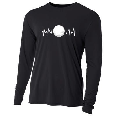 Father's Day Golf Heart Love Funny Golf For Men And Women Gift For Dad Cooling Performance Long Sleeve Crew