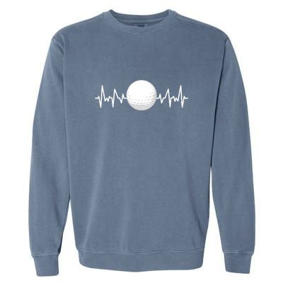 Father's Day Golf Heart Love Funny Golf For Men And Women Gift For Dad Garment-Dyed Sweatshirt