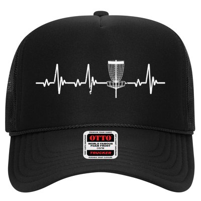 Funny Disc Golf Heartbeat Disc Golf Basket Trucker Hat