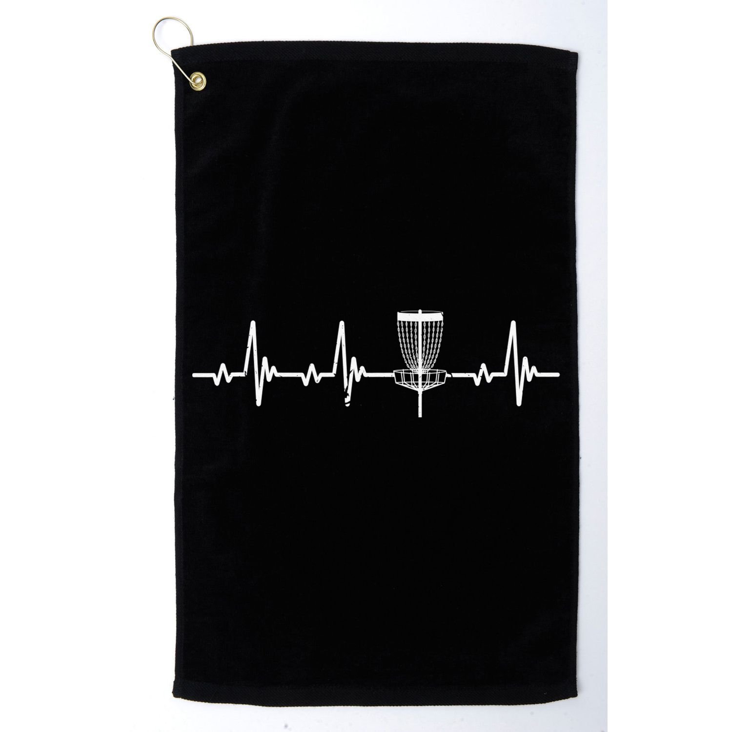 Funny Disc Golf Heartbeat Disc Golf Basket Golf Towel
