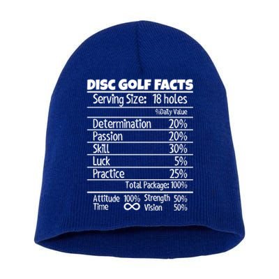 Funny Disc Golf Facts Great Gift Short Acrylic Beanie