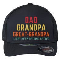 Fathers Day Gift From Grandkids Dad Grandpa Great Grandpa Flexfit Unipanel Trucker Cap