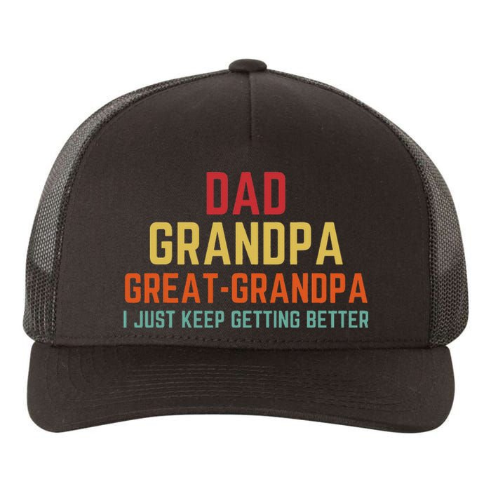 Fathers Day Gift From Grandkids Dad Grandpa Great Grandpa Yupoong Adult 5-Panel Trucker Hat